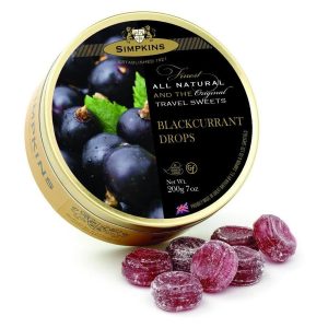 Simpkins Blackcurrant Drops Travel Tin