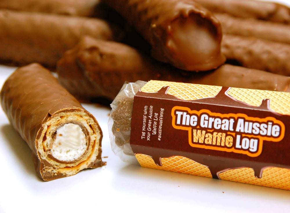 Aussie Waffle Log Chocolate Works 90g